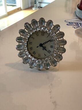 Crystal Accent Wall Clock - Clear Crystal Frame